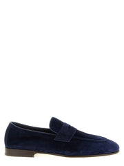 Brunello Cucinelli Blue Calfskin Slip-On Loafers