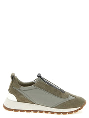Brunello Cucinelli Bicolor Polyester Athletic Sneakers