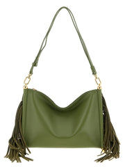 Furla Bicolor Lamb Leather Shoulder Bag