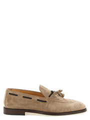 Brunello Cucinelli Brown Calfskin Slip-On Loafers