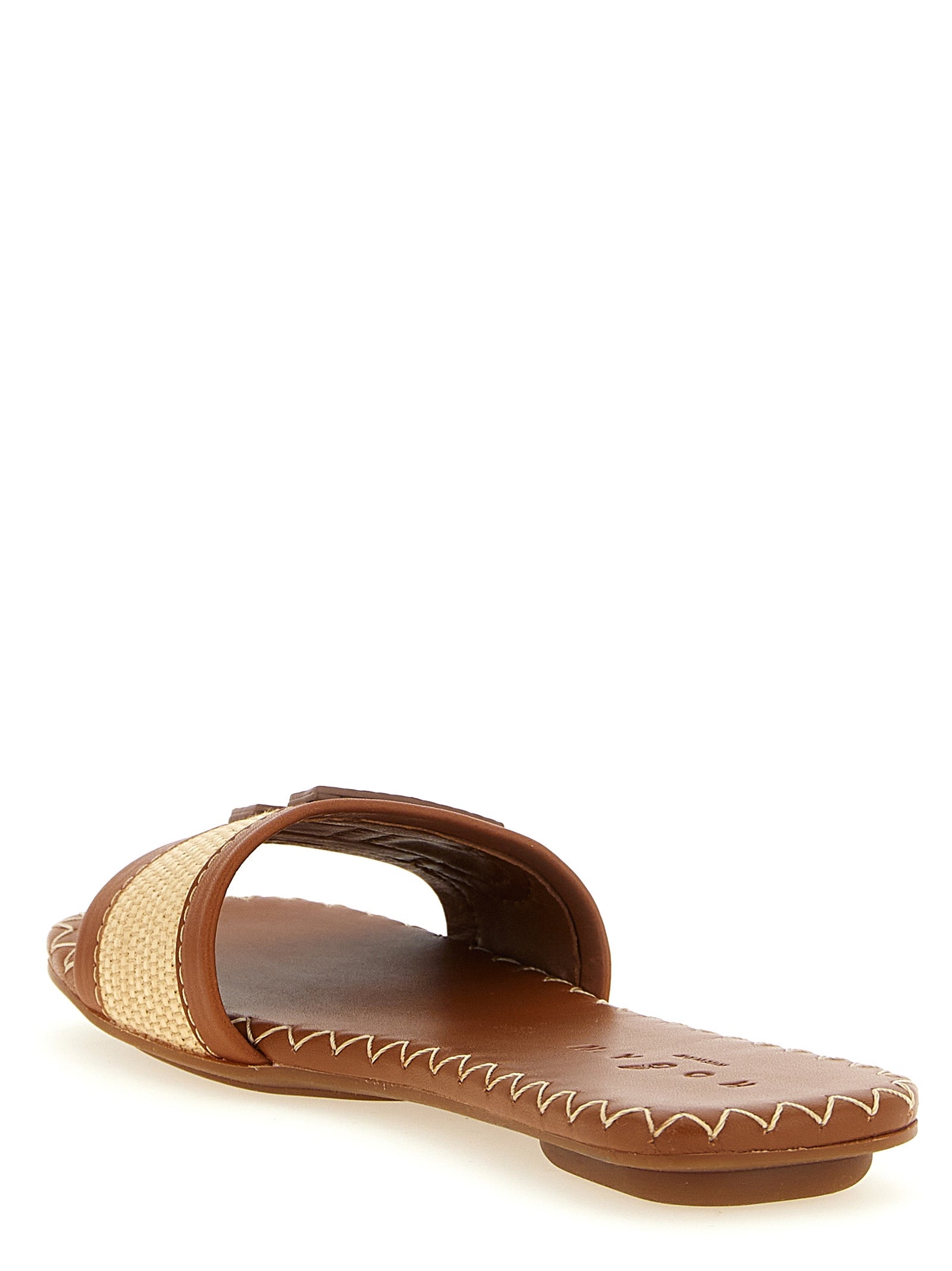 Hogan Brown Cotton Slides