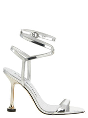 Stuart Weitzman Silver Polyethylene Stiletto Heel Sandals