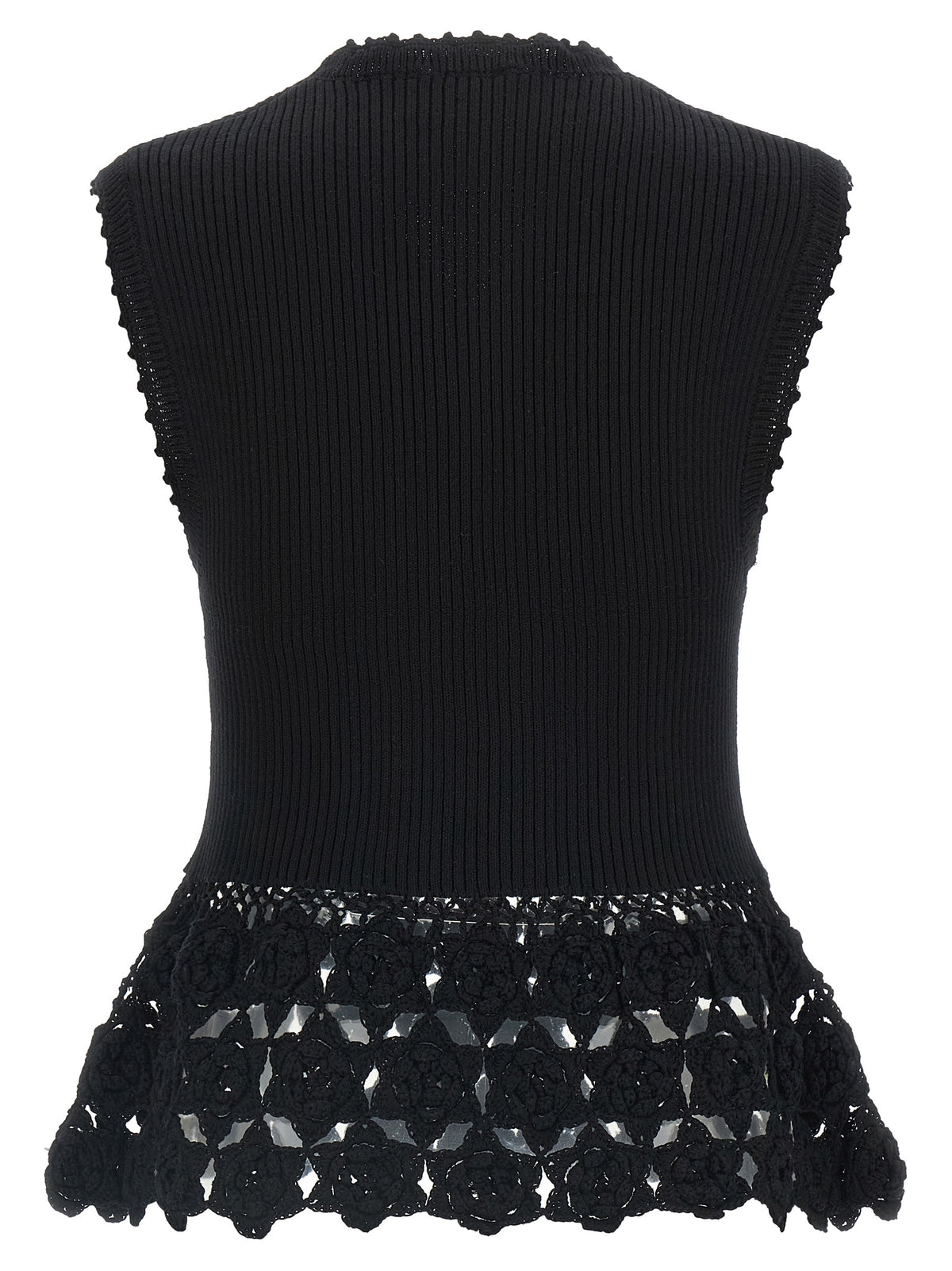 Ganni Black Organic Cotton Sleeveless Jacket