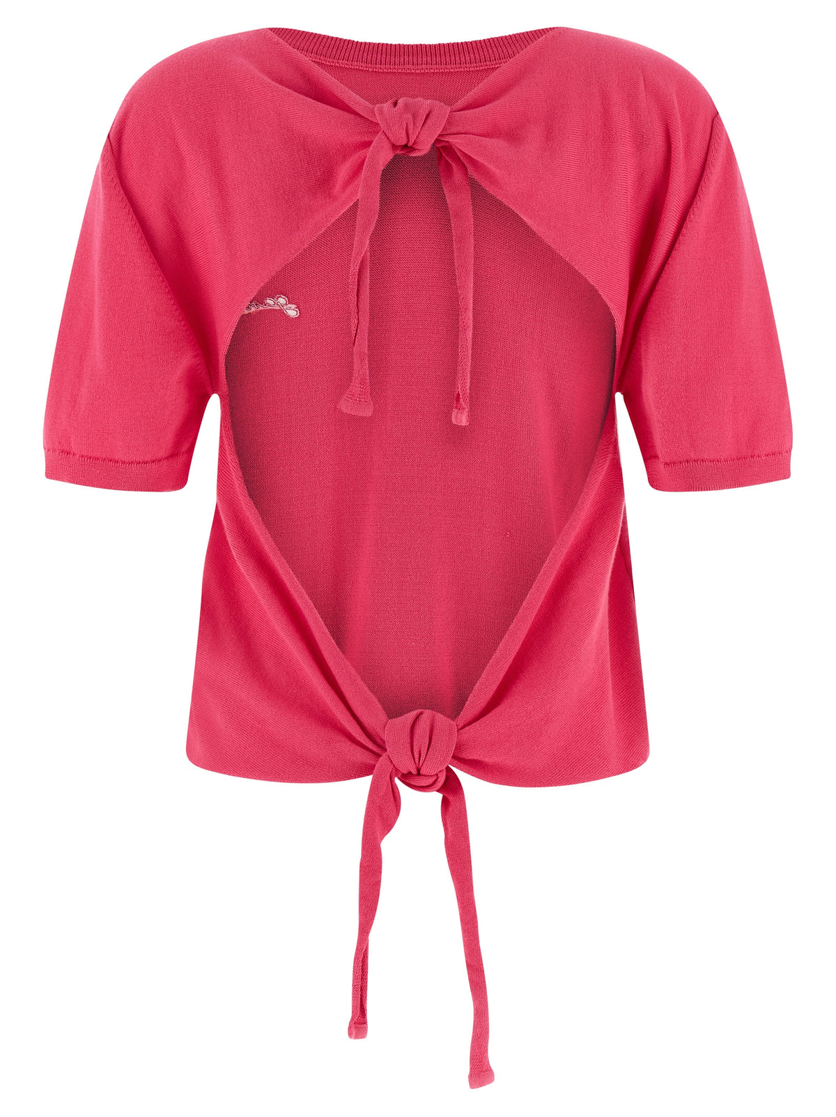Ganni Fuchsia Organic Cotton Cardigan for Women