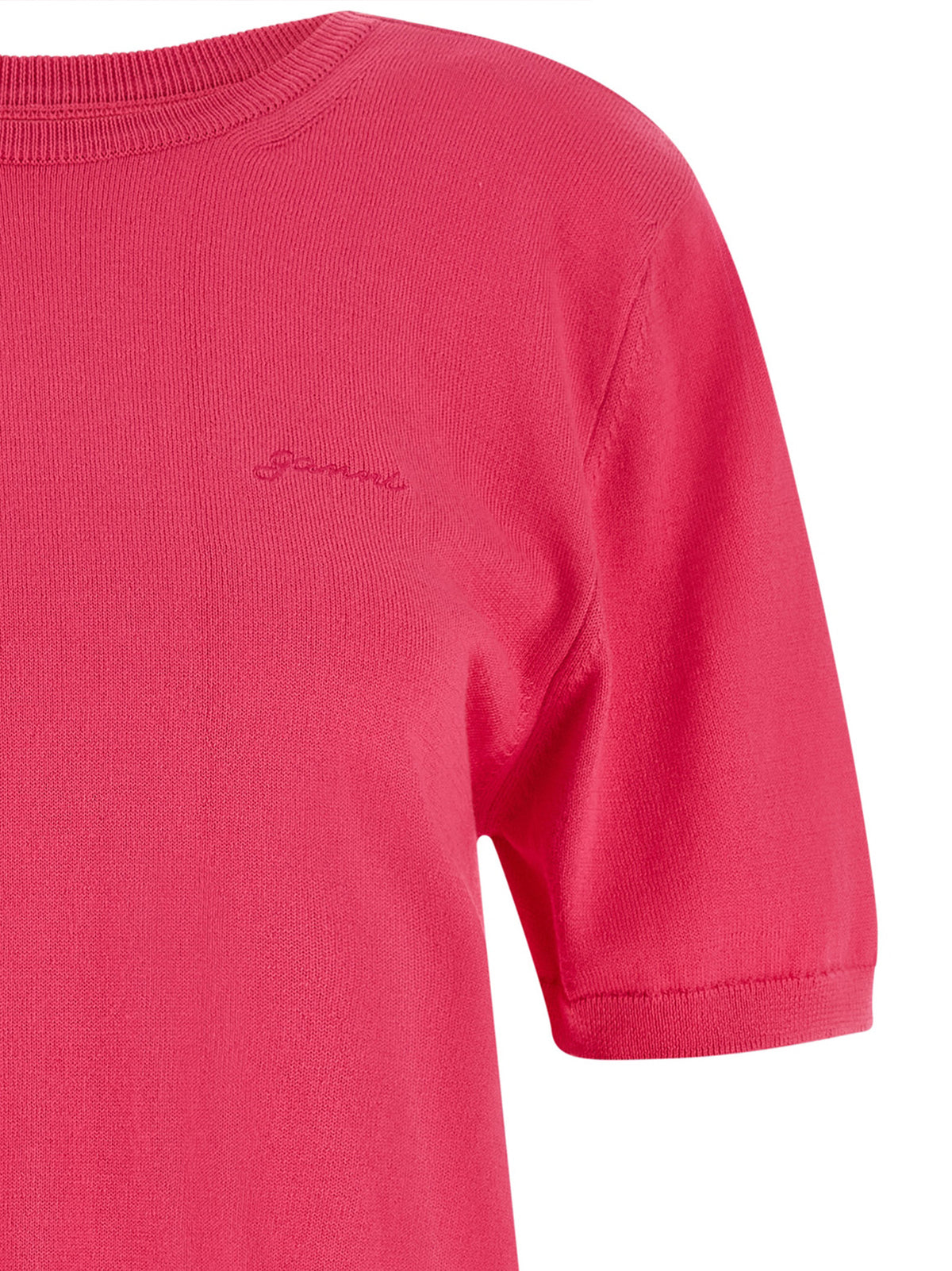 Ganni Fuchsia Organic Cotton Cardigan for Women