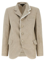 Comme Des Garçons Beige Linen Blazer