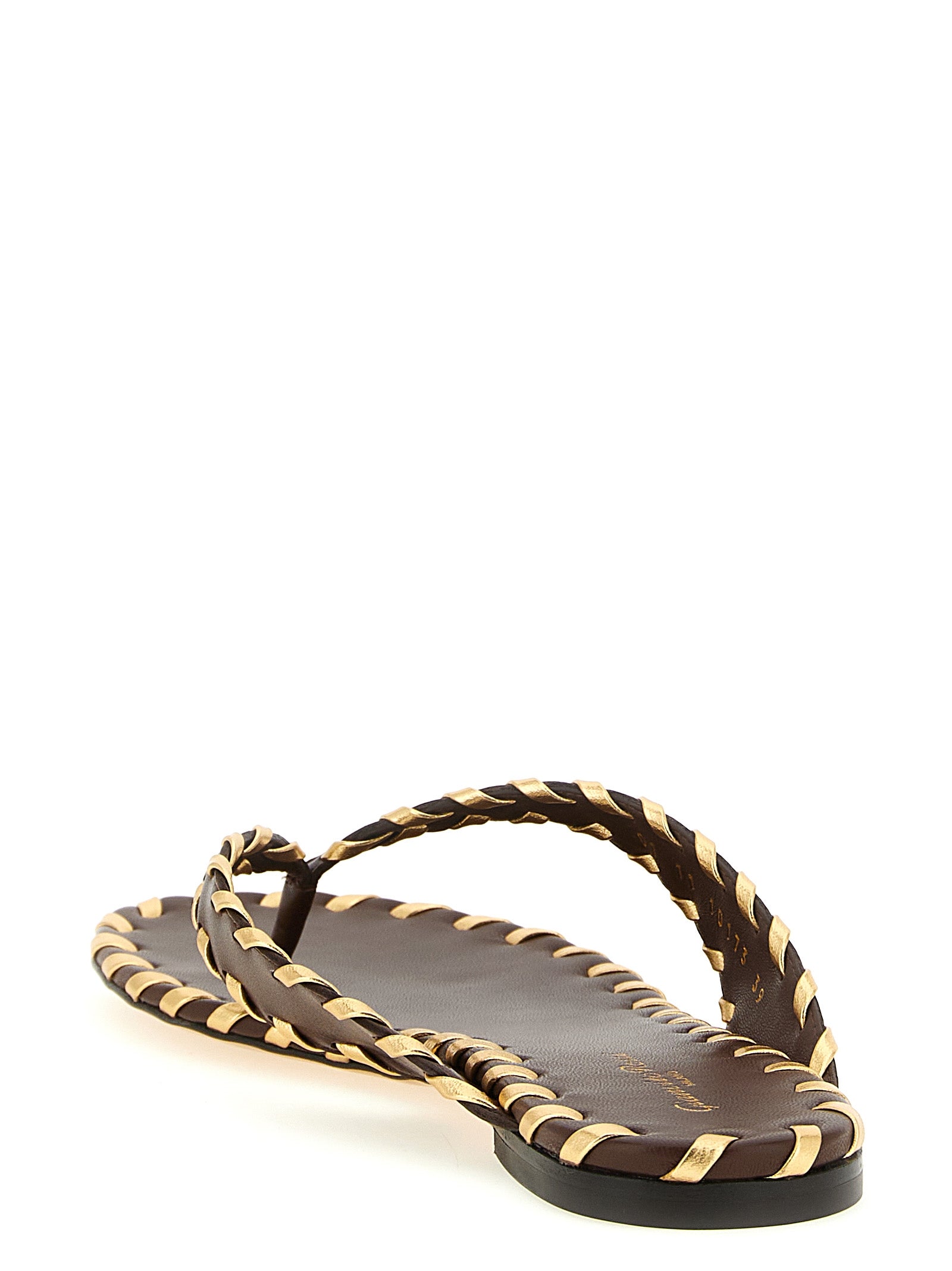 Gianvito Rossi Brown Lamb Leather Slides