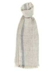 Brunello Cucinelli Gray Linen Scarf