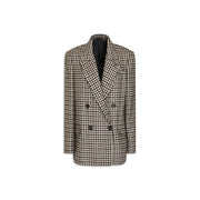 Brunello Cucinelli Brown Alpaca Leather Blazer