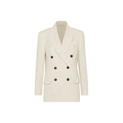 Brunello Cucinelli White Cotton Blazer