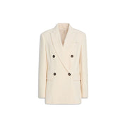 Brunello Cucinelli White Cotton Blazer for Women
