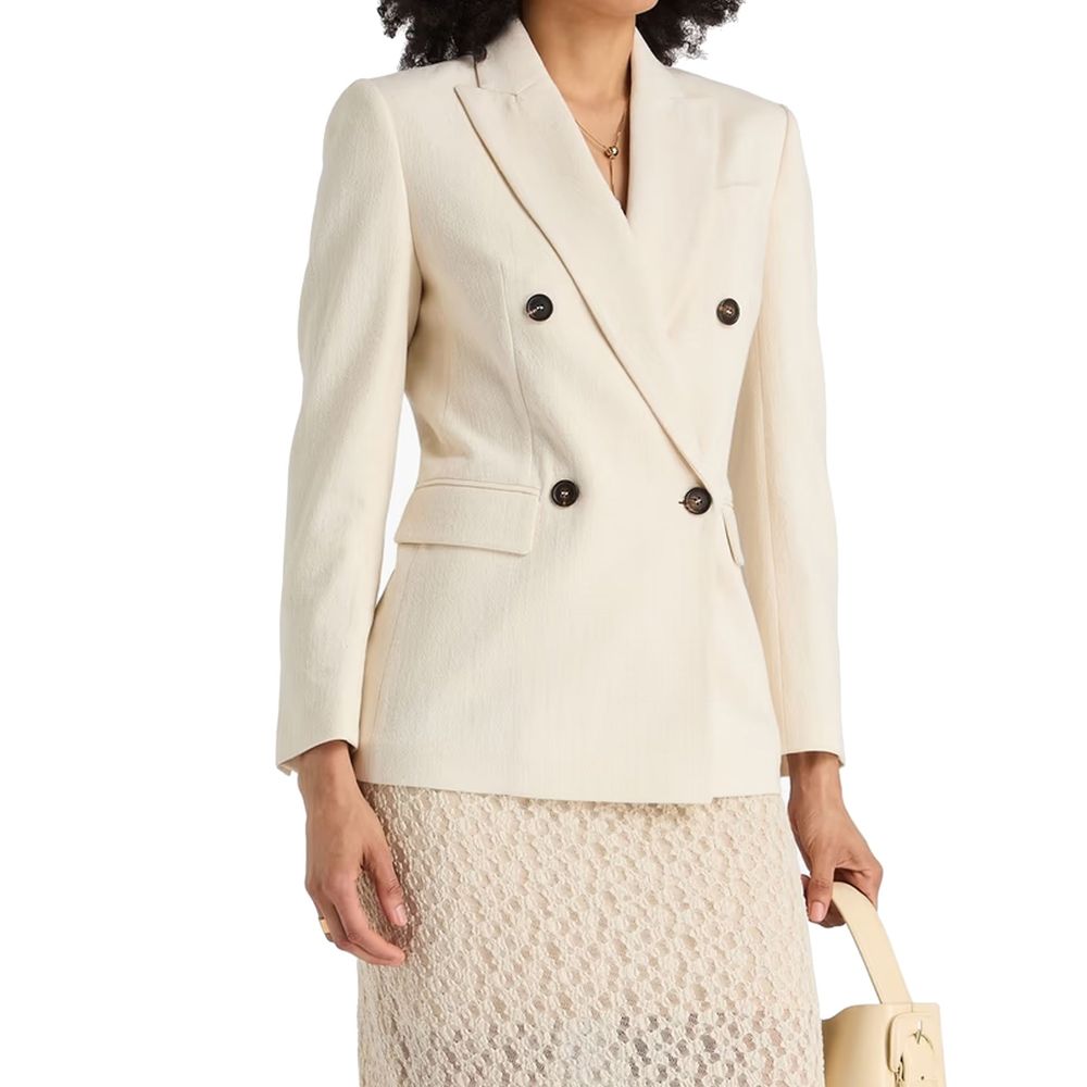 Brunello Cucinelli White Cotton Blazer for Women