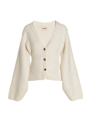 Khaite White Cashmere Cardigan for Women