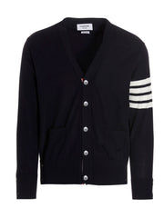 Thom Browne Blue Merino Wool Cardigan