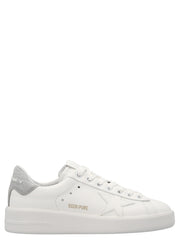 Golden Goose Silver Leather Low Top Sneakers