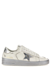 Golden Goose Silver Cowhide Athletic Sneakers
