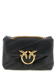 PINKO Black Lamb Leather Crossbody Bag