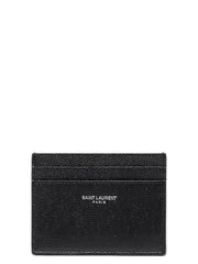 Saint Laurent Black Leather Cardholder