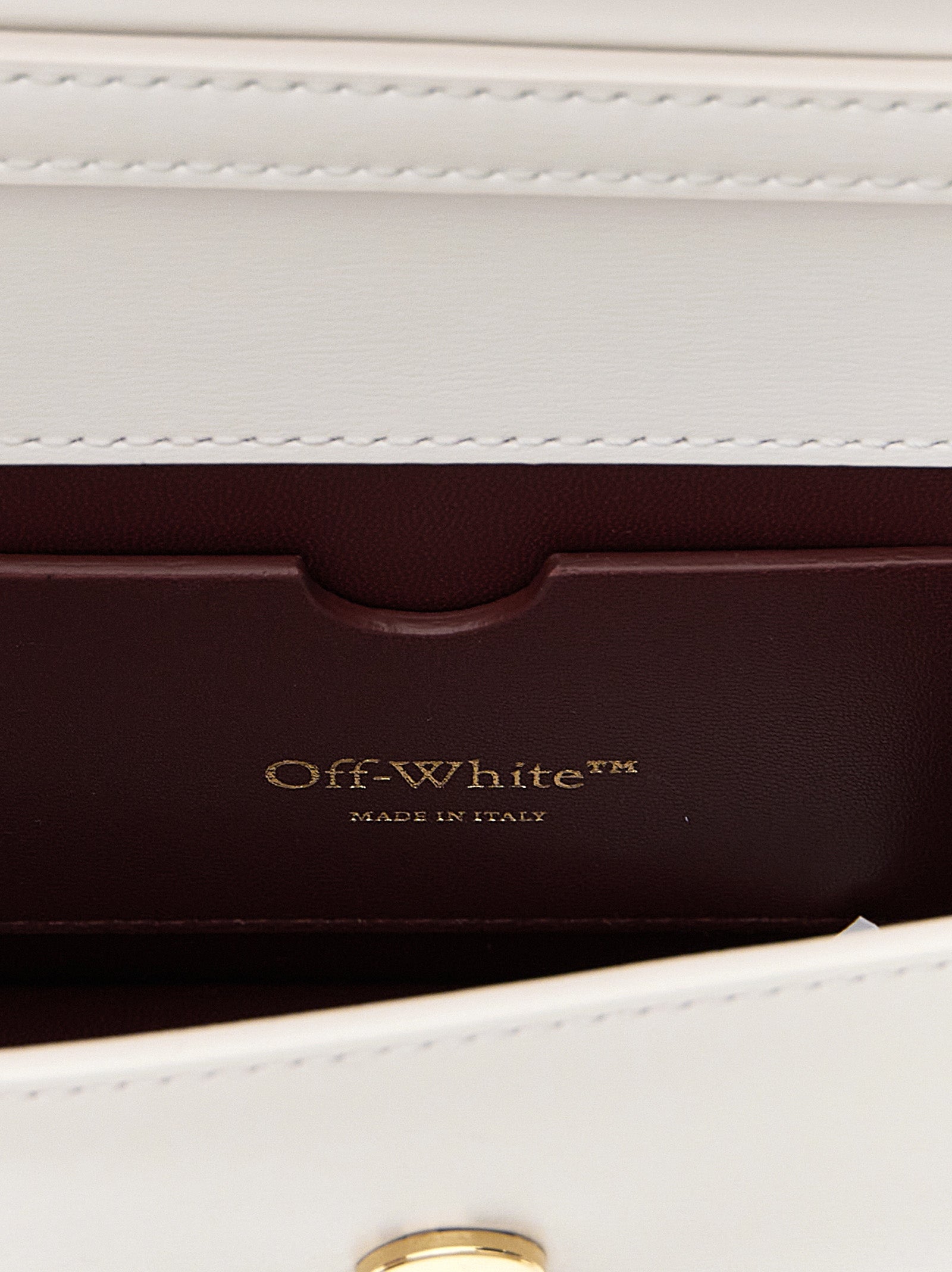 Off-White White Calfskin Shoulder Bag