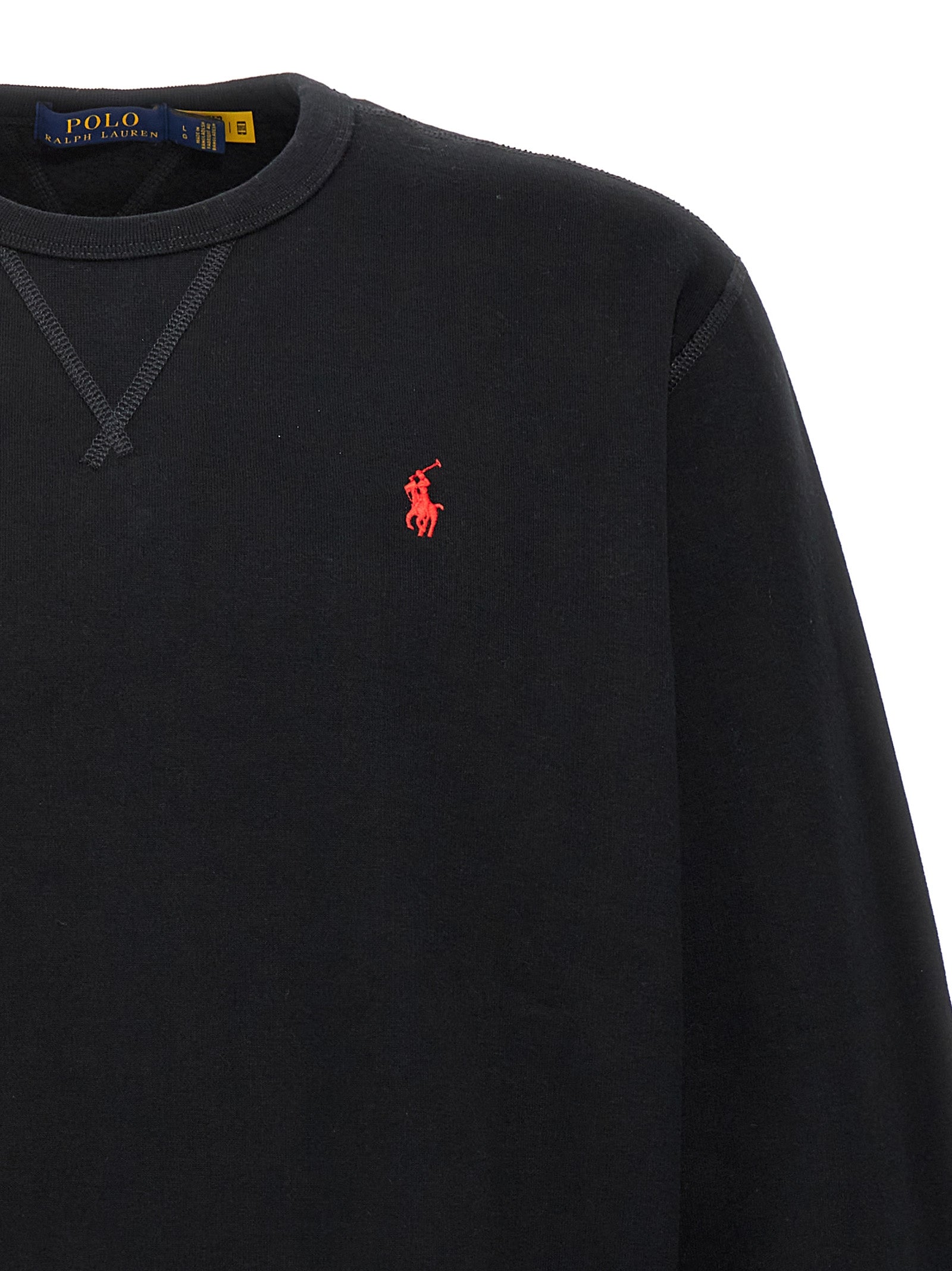 Polo Ralph Lauren Black Cotton Sweatshirt for Men