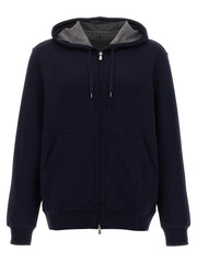 Brunello Cucinelli Blue Cotton Sweatshirt