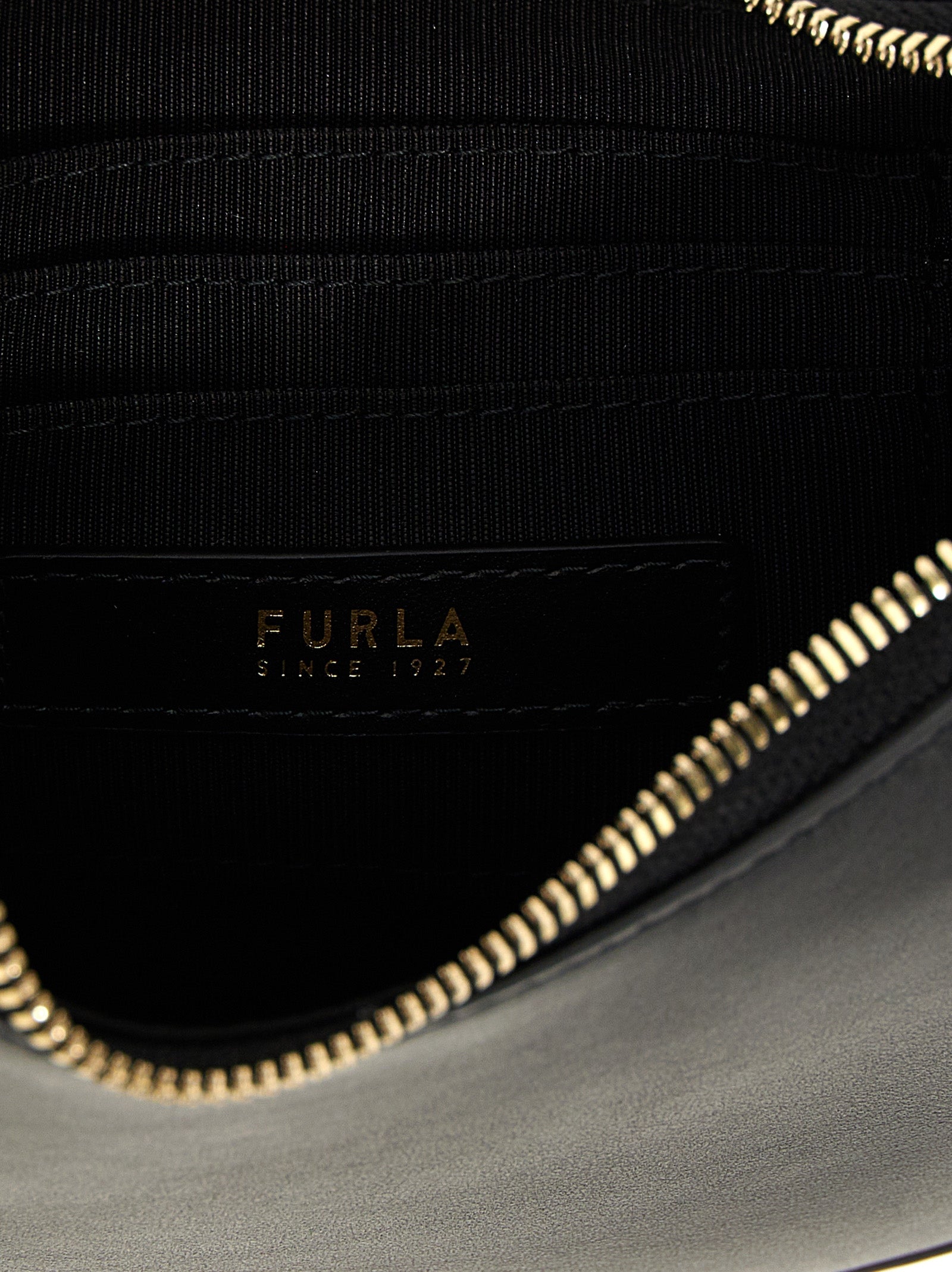 Furla Black Calfskin Shoulder Bag