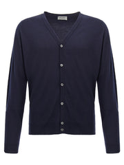 JOHN SMEDLEY Blue Wool Cardigan