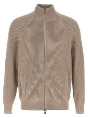 Brunello Cucinelli Beige Cotton Cardigan