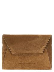Brunello Cucinelli Brown Calfskin Clutch Bag