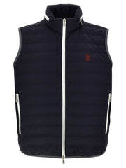 Brunello Cucinelli Blue Polyamide Coat