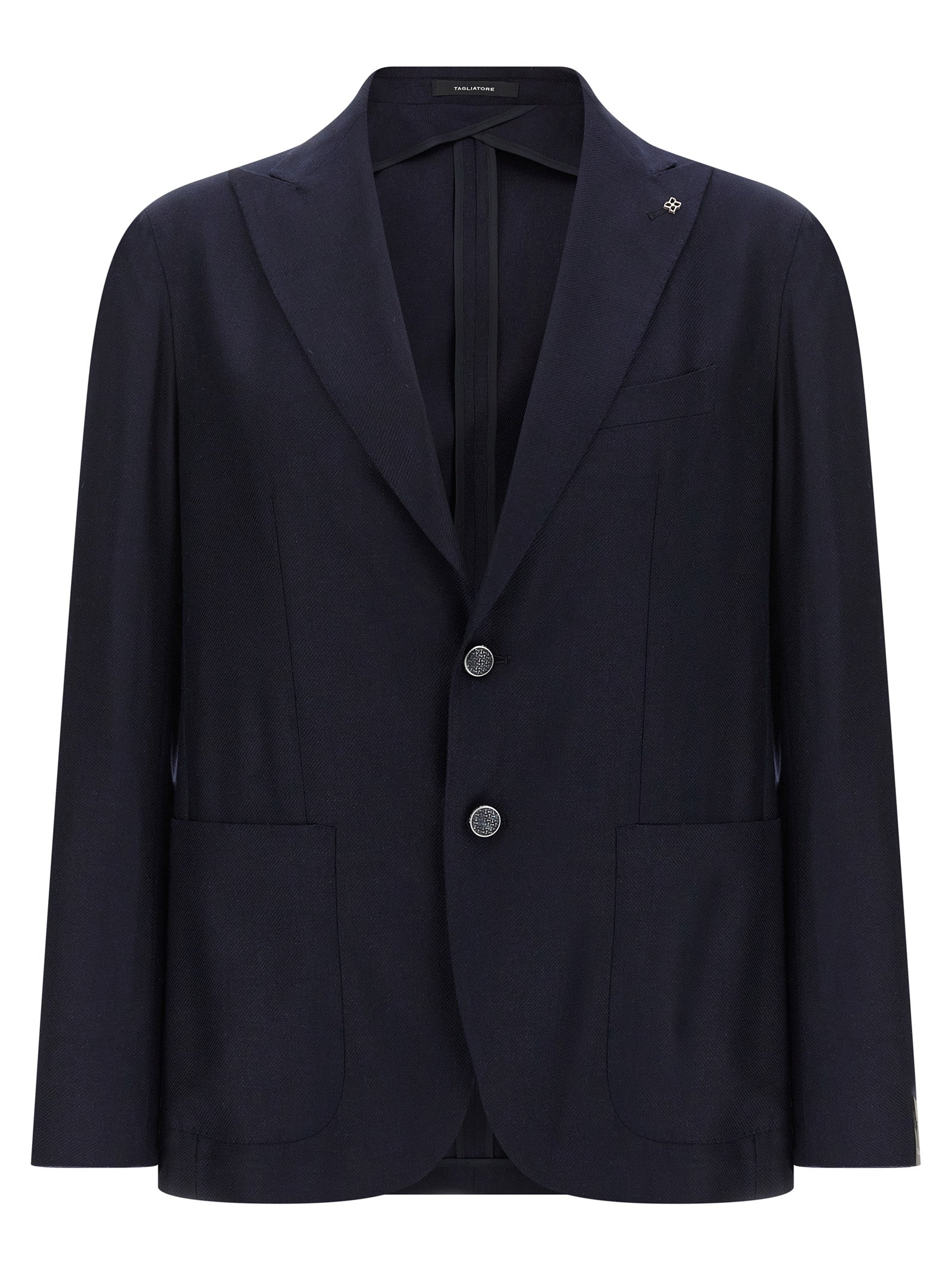 Tagliatore Blue Silk Blazer for Men
