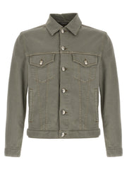 Brunello Cucinelli Gray Cotton Denim Jacket