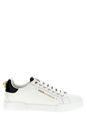 Dolce & Gabbana Bicolor Calfskin Low Top Sneakers