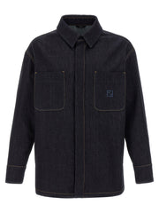 Fendi Blue Cotton Denim Jacket