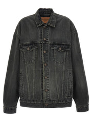 Balenciaga Gray Cotton Denim Jacket