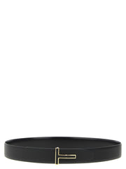 Tom Ford Black Calfskin Regular Belt