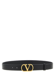 Valentino Garavani Black Calfskin Regular Belt
