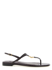 Fendi Purple Elastane Flat Sandals