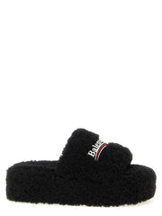 Balenciaga Black Polyester Slides