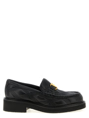 Valentino Garavani Black Lamb Leather Slip-On Loafers