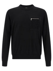 Fendi Black Virgin Wool Cardigan