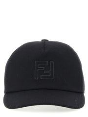 Fendi Black Wool Cap (Baseball Hat)