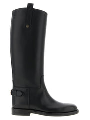 Burberry Black Calfskin Over The Knee