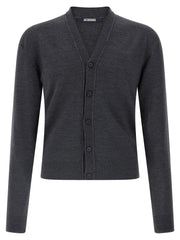 Jacquemus Gray Merino Wool Cardigan