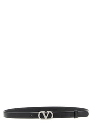 Valentino Garavani Black Calfskin Regular Belt