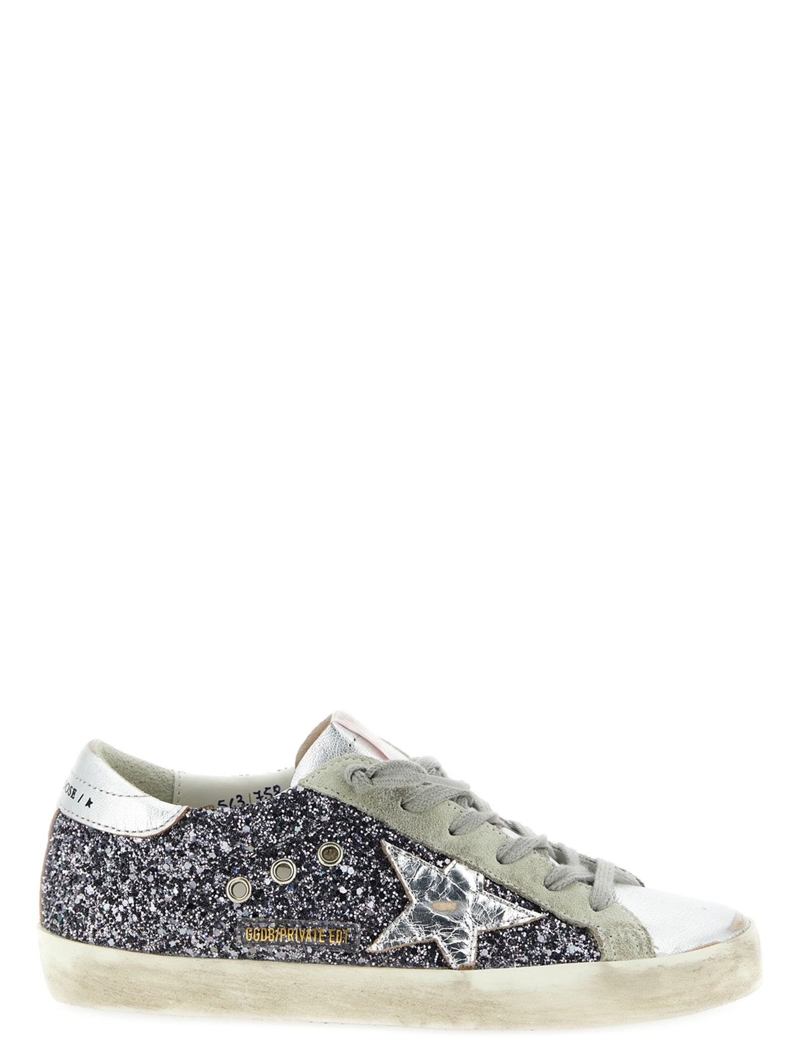 Golden Goose Silver Leather Low Top Sneakers