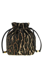 Ganni Brown Polyester Clutch Bag