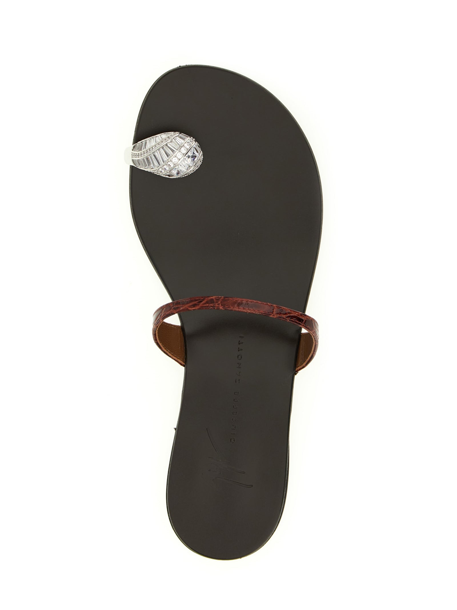 Giuseppe Zanotti Brown Calfskin Slides