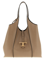 Tod's Beige Calfskin Tote Bag