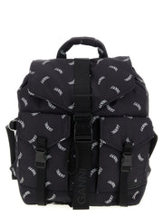 Ganni Black Polyester Backpack